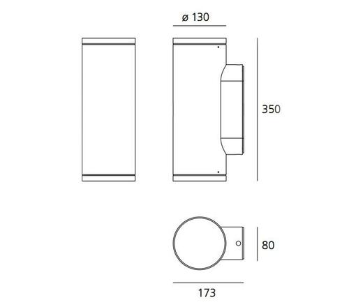 Artemide Calumet 13 nástěnné 6d 3000K T41941NW10