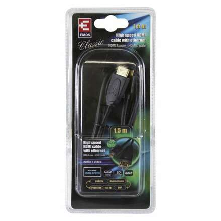 EMOS HDMI + Ethernet A/M - D/M 1,5M 2333112010