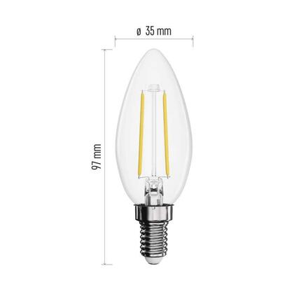 EMOS LED žárovka Filament svíčka / E14 / 1,8 W (25 W) / 250 lm / teplá bílá ZF3200