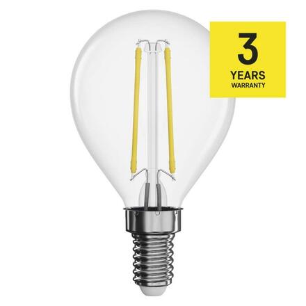 EMOS LED žárovka Filament Mini Globe / E14 / 1,8 W (25 W) / 250 lm / teplá bílá ZF1200