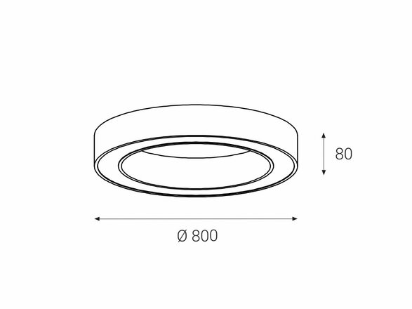 LED2 SATURN 80, B 80W 2CCT 3000K/4000K - ON/OFF - nestmívatelné 1270653