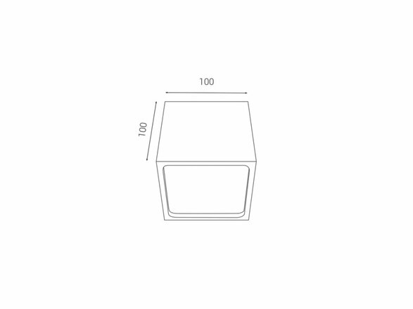 LED2 CUBE, W 12W 3000K STROPNÍ BÍLÉ 5111131