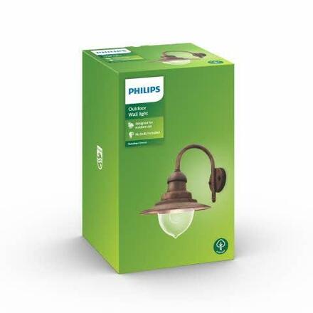 Philips Raindrop SVÍTIDLO VENKOVNÍ NÁSTĚNNÉ E27 max. 60W, IP44, bronz