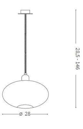 Závěsné svítidlo Ideal Lux Blob SP1 ambra 207988 E27 1x42W oranžové