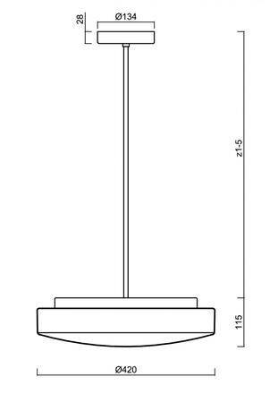 OSMONT 61079 EDNA P4 závěsné skleněné svítidlo bílá IP40 3000 K 20W LED DALI