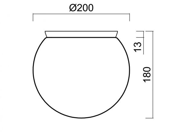 OSMONT 61222 STYX 1 stropní/nástěnné skleněné svítidlo stříbrná / bílá IP65 3000 K 9W LED