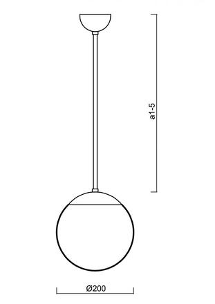 OSMONT 61270 ADRIA P1 závěsné skleněné svítidlo černá / bílá IP40 3000 K 9W LED