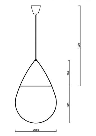 OSMONT 63566 DANAE S závěsné skleněné svítidlo černá / bílá IP40 4000 K 2x20/9W LED