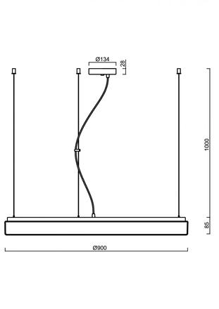 OSMONT 66860 DELIA L5 závěsné plastové svítidlo bílá IP40 4000 K 98W LED