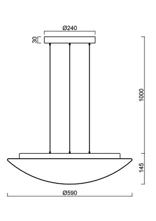 OSMONT 67948 AURA LE9 závěsné skleněné svítidlo černá / bílá IP40 4000 K 47W LED DALI