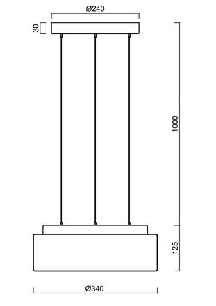 OSMONT 70421 ERIS LE2 závěsné skleněné svítidlo stříbrná / bílá IP40 3000 K 19W LED DALI