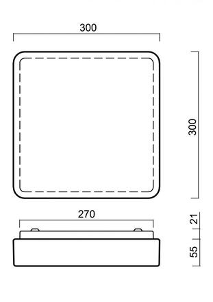 OSMONT 53411 TILIA 1 stropní/nástěnné plastové svítidlo IP54 3000 K 23W LED HF