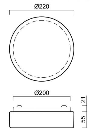 OSMONT 56281 DELIA 1A stropní/nástěnné plastové svítidlo IP54 3000 K 9W LED HF