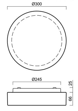 OSMONT 59073 ELSA 2 stropní/nástěnné skleněné svítidlo bílá IP44 3000 K 11W LED DALI HF