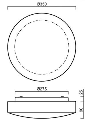 OSMONT 59641 EDNA 3 stropní/nástěnné skleněné svítidlo bílá IP43 4000 K 14W LED DALI