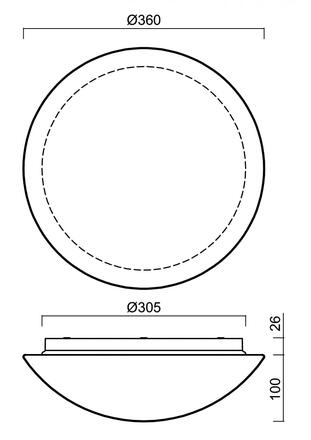 OSMONT 70375 AURA 10 IP stropní/nástěnné skleněné svítidlo bílá IP65 3000 K 14W LED DALI HF