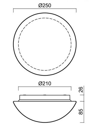 OSMONT 71142 AURA 7 IP stropní/nástěnné skleněné svítidlo bílá IP44 3000/4000 K 10W LED DALI