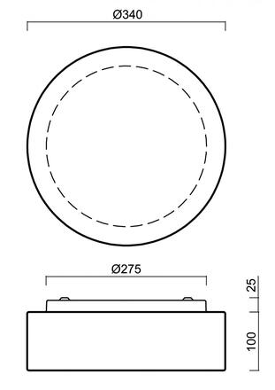 OSMONT 71243 ERIS 2 stropní/nástěnné skleněné svítidlo bílá IP43 3000/4000 K 19W LED