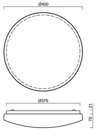 OSMONT 71429 SAGITA 2 stropní/nástěnné plastové svítidlo IP54 3000/4000 K 33W LED