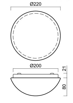 OSMONT 71435 TITAN 1A stropní/nástěnné plastové svítidlo bílá IP54 3000/4000 K 10W LED