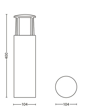 Philips NOV 2016 Stock SVÍTIDLO VENKOVNÍ SLOUPEK MALÝ 1x6W 230V 16466/93/16