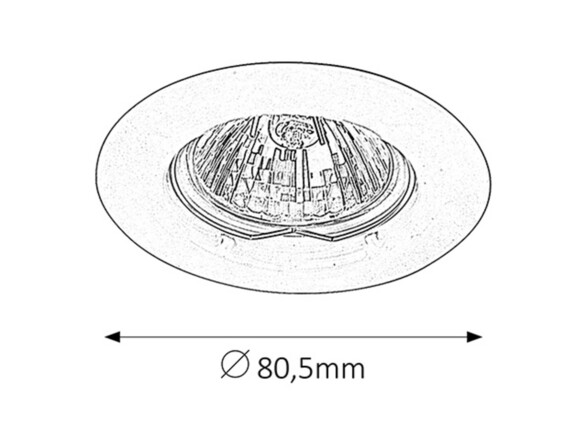 Rabalux zapuštěné svítidlo Spot relight GU5.3 12V 1x MAX 50W saténová chromová 1089