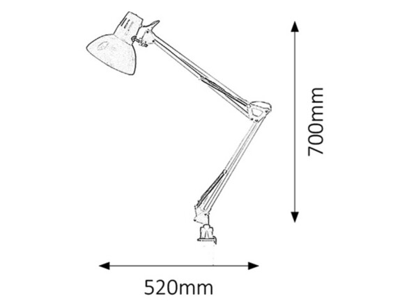 Rabalux stolní lampa Arno E27 1x MAX 60W bílá 4214