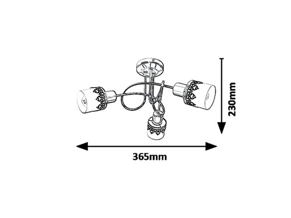 Rabalux bodové svítidlo Lacey E14 3x MAX 40W černá 5343