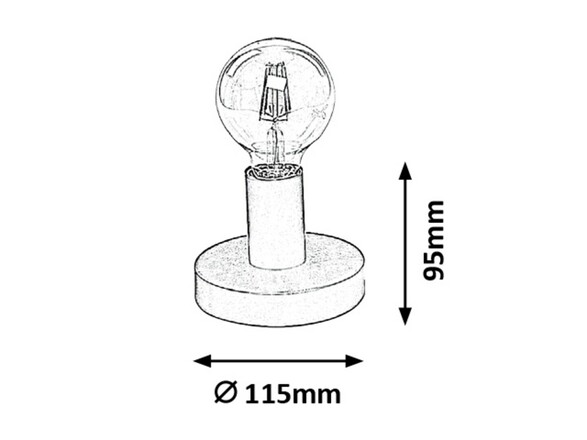 Rabalux stolní lampa Bowie E27 1x MAX 60W bílá 6570