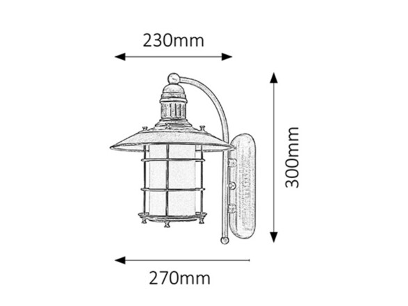 Rabalux nástěnné svítidlo Sudan E27 1x MAX 60W bronzová 7991