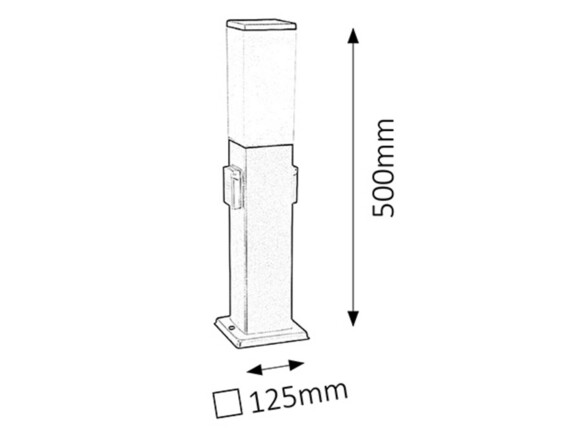 Rabalux venkovní sloupkové svítidlo Bonn E27 1x MAX 60W matná černá IP44 8339