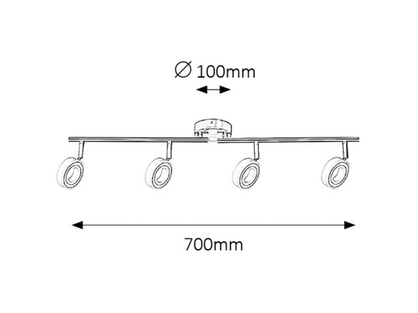 Rabalux bodové svítidlo Zora LED 4x 4,5W 5942