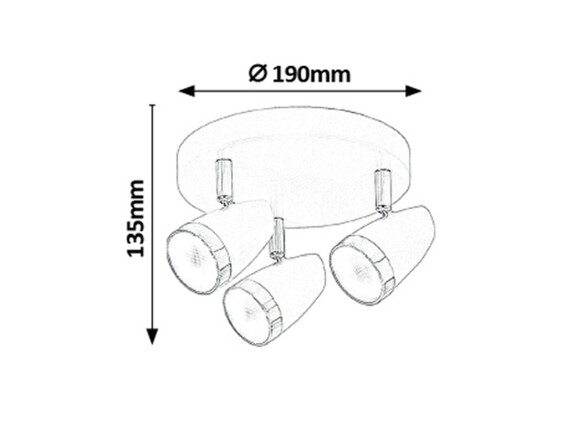 Rabalux bodové svítidlo Karen LED 3x 4W 6514