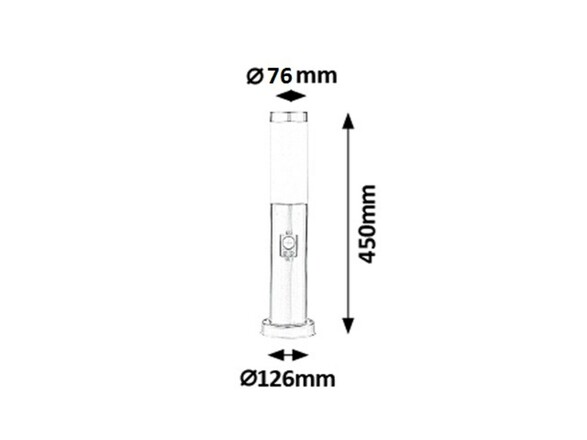 Rabalux venkovní sloupkové svítidlo Inox torch E27 1x MAX 25W saténová chromová IP44 8267