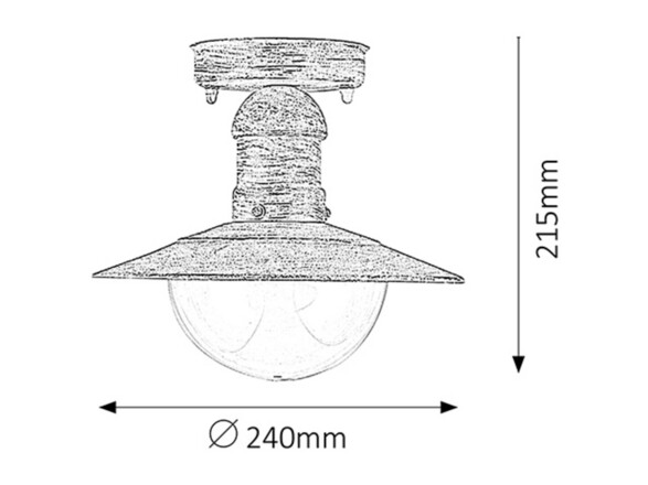 Rabalux venkovní stropní svítidlo Oslo E27 1x MAX 60W antikovaná bílá IP44 8739