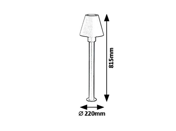 Rabalux venkovní sloupkové svítidlo Favara E27 1x MAX 14W černá IP44 8845
