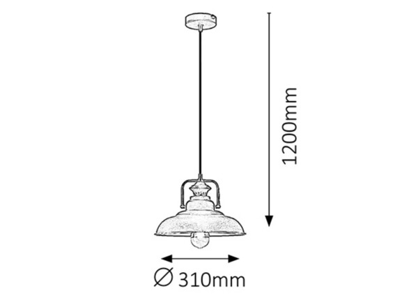 Rabalux závěsné svítidlo Kyle E27 1x MAX 60W hnědá 2930