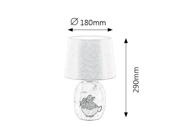 Rabalux stolní lampa Dorka E14 1x MAX 40W modrá 4603