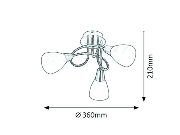 Rabalux stropní svítidlo Jenna E14 3x MAX 40W saténová chromová 5532