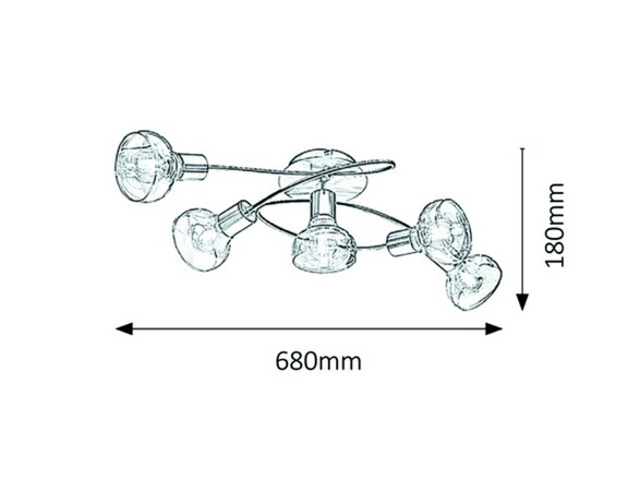 Rabalux stropní svítidlo Holly E14 5x MAX 40W antická zlatá 5552