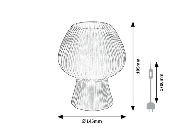 Rabalux stolní lampa Vinelle E14 1x MAX 60W kouřové sklo 74024