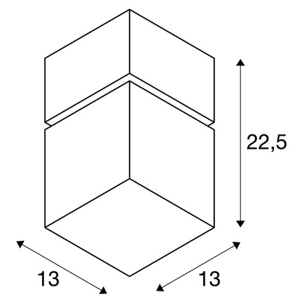 BIG WHITE SQUARE CL venkovní stropní svítidlo, LED, ušlechtilá ocel 316, 3000K, IP44 1000835