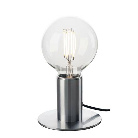 BIG WHITE Vnitřní stolní lampa FITU TL kartáčovaný Al, E27, max. 10W 1001678