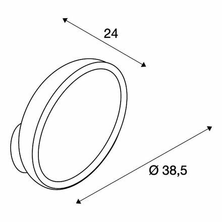 VÝPRODEJ VZORKU BIG WHITE I-RING, nástěnné svítidlo, LED, 3000K, kulaté, bílé, textilní kabel červený, 14 W 156311