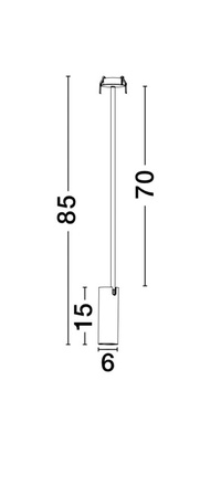 Nova Luce Vestavné výklopné svítidlo Brando - max. 10 W, GU10, pr. 60 x 590 mm, bílá NV 7409601