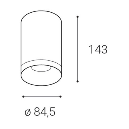 LED2 1150443D TUBUS A, B DIM 9 4000K STROPNÍ ČERNÉ