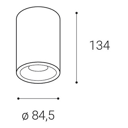 LED2 1150523D TUBUS B, B DIM 9W 2700K