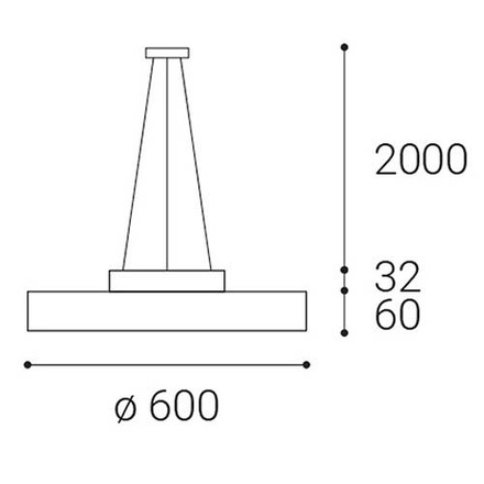 LED2 3111133DT RINGO 60 P-Z, B DIM 54W 3000K závěsné černé