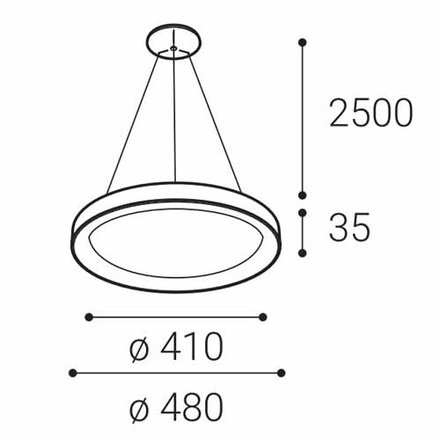 LED2 3271858 BELLA SLIM 48 P-Z, CF 38 2CCT 3000K/4000K ZÁVĚSNÉ KÁVOVÁ